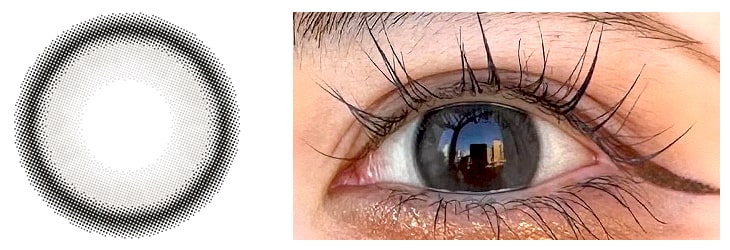 トリコニナル トリコグレー カラコン装用画像