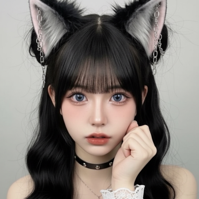 日中・明るい室内なら:「お嬢様なシャム子猫」で清楚盛れ