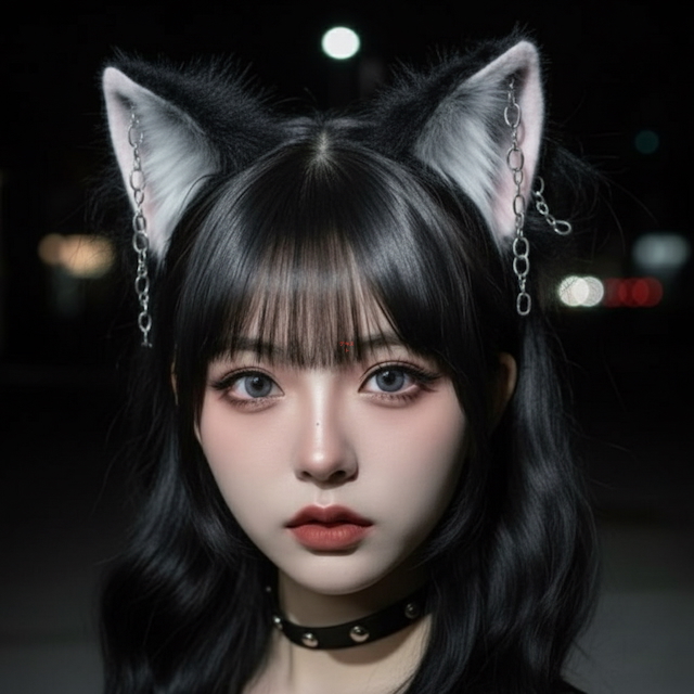 夜・暗めの室内なら:「メロ可愛いわがまま猫」でダーク盛れ