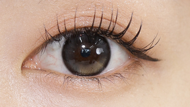 カラーズワンデー ブラックパール 装用画像